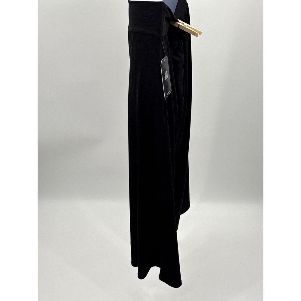 Clara Sunwoo Black Wide Leg Palazzo Pants Liquid Jersey CPG5 Womens Medium NWT - Picture 3 of 11